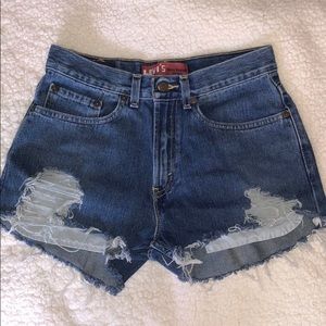 Levi’s High Waist Denim Shorts